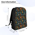 thumbnail image 4 of Kdxio Sac à Dos Résistant à l'Eau Motif Guitare Colorée pour Travail Voyage École Hommes et Femmes avec Compartiment pour Ordinateur Portable et Sangles Réglables, 4 of 8