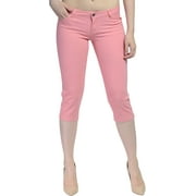 Hey Collection Juniors Plus-Size Brushed Stretch Twill Skinny Capri Jeans