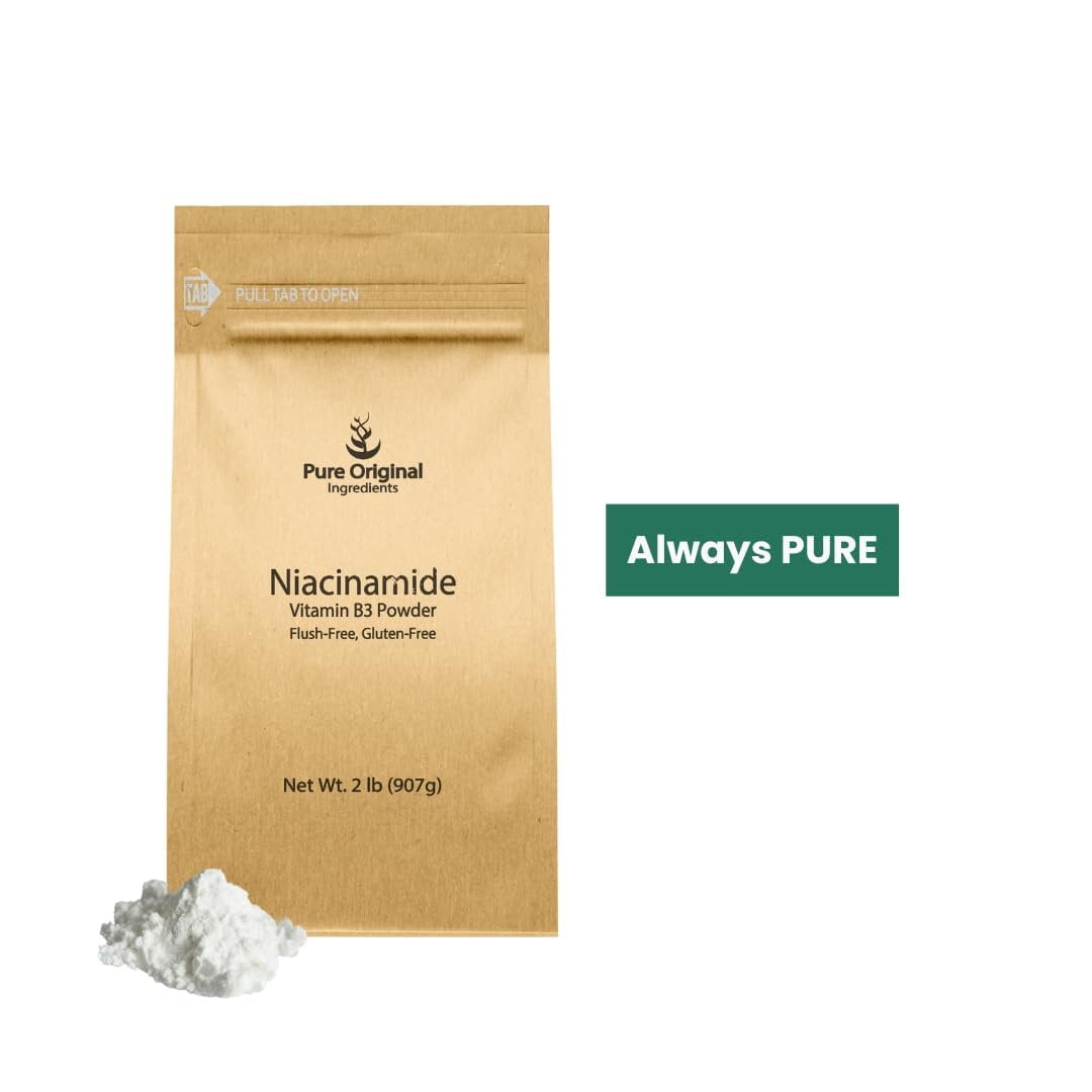 PURE ORIGINAL INGREDIENTS Niacinamide 2 lb Flush-Free Vitamin B3 Powder, Dietary Supplement