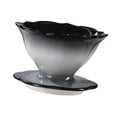 thumbnail image 4 of ACDANC Pour over Coffee Maker Ceramic Coffee Dripper for Home Travel Manual Porcelain Cone Brewer Delicate Decoration Flower Shaped Black, 4 of 4