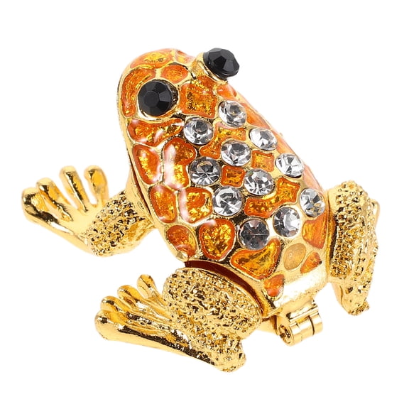 HEANUJJ Vintage Frog Ornament Enamel Jewelry Box for Stylish Home Display