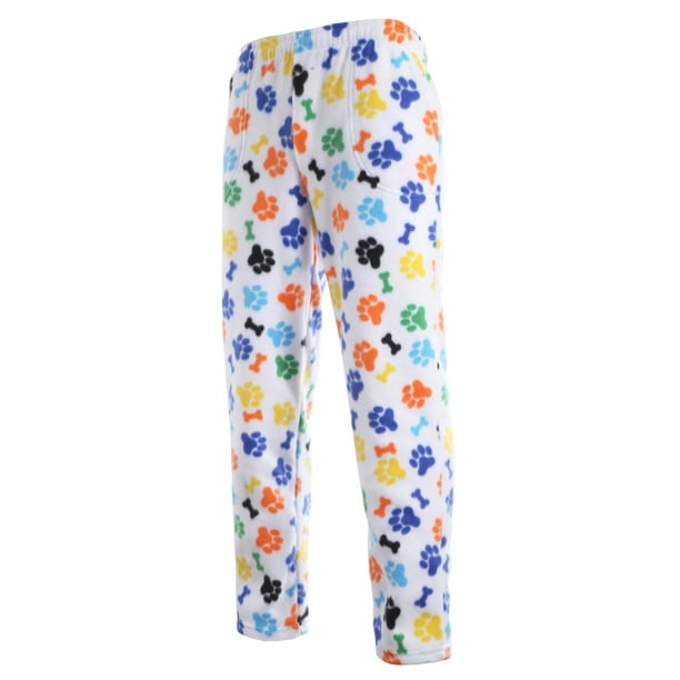 Ma Croix - Ma Croix Mens Pet Fuzzy Pajama Pants Fleece Brushed Sweatpants Sherpa Sleepwear