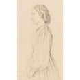 thumbnail image 3 of Friedrich Eduard Meyerheim 15x24 Black Modern Framed Museum Art Print Titled - Young Woman in Profile (Approx. 1830-1860), 3 of 5