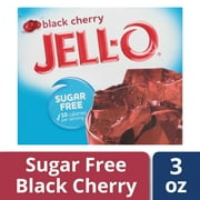 (4 pack) (4 Pack) Jell-O Black Cherry Sugar Free Gelatin Mix, 0.3 oz Box