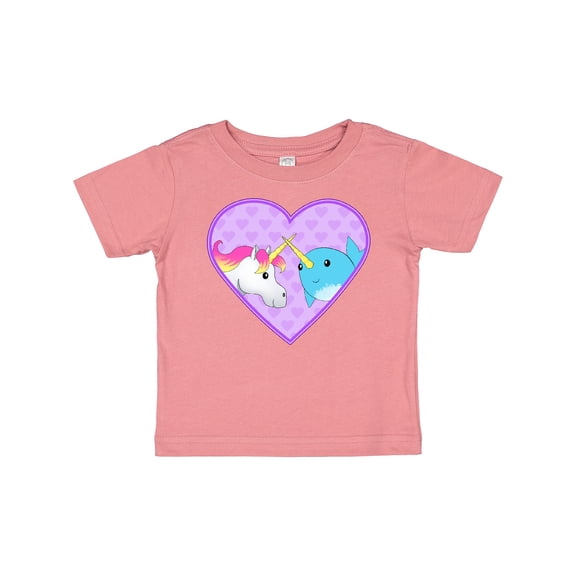 Inktastic Unicorn and narwhal cute couple Boys or Girls Baby T-Shirt