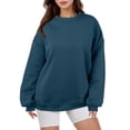 thumbnail image 1 of Haut Décontracté d'Automne à Manches Longues et Col Rond Surdimensionné pour Femmes, Coupe Ample, Confortable, 1 of 4