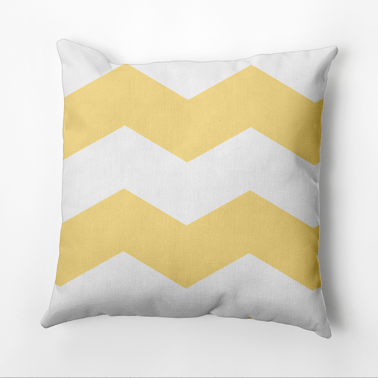 Simply Daisy 16" x 16" Bold Chevron Stripe Polyester Indoor/Outdoor Pillow, Yellow (1 count)
