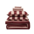 thumbnail image 4 of LammaLoe Full Size Comforter Sets, 7 Piece Striped Bed in a Bag, Bedding Comforter Set with Sheets, Modern Bed Set, Pink, 4 of 5