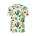 thumbnail image 6 of Wukai Floral Vintage Print Men's Short-Sleeved Mesh T-Shirt,Quick-Dry Short Sleeve Workout T-Shirt-Small, 6 of 8