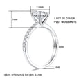 thumbnail image 4 of Anillo Turandoss de 1,5 quilates con moissanita D, color VVS1, oro blanco de 18 quilates, 4 of 7
