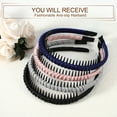 thumbnail image 7 of Unique Bargains 4pcs Teeth Comb Headband Tooth Comb Hair Hoop for Women Pink Black Deep Blue Gray, 7 of 7