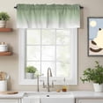thumbnail image 2 of Sage Green Valance Curtain and White Ombre Color Gradient Window Valances Rod Pocket Short Curtains Window Treatments for Kitchen Bedroom Bathroom Laundry 60" x 18", 2 of 9