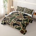 thumbnail image 3 of Feelyou Plane Camo Quilt Full for Boys, Rustic Camouflage Full Bedspread Sets, Green, 3pcs, 3 of 7