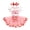 Pink, variant on Happy Town Baby Girl 1st Birthday Outfit Sleeveless Romper Tulle Tutu Skirt with Headband Toddler Girl Clothes Set
