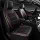 thumbnail image 1 of Fundas de asiento CAR PASS Universal FIT de piel ribeteada, color negro y rojo, 1 of 9