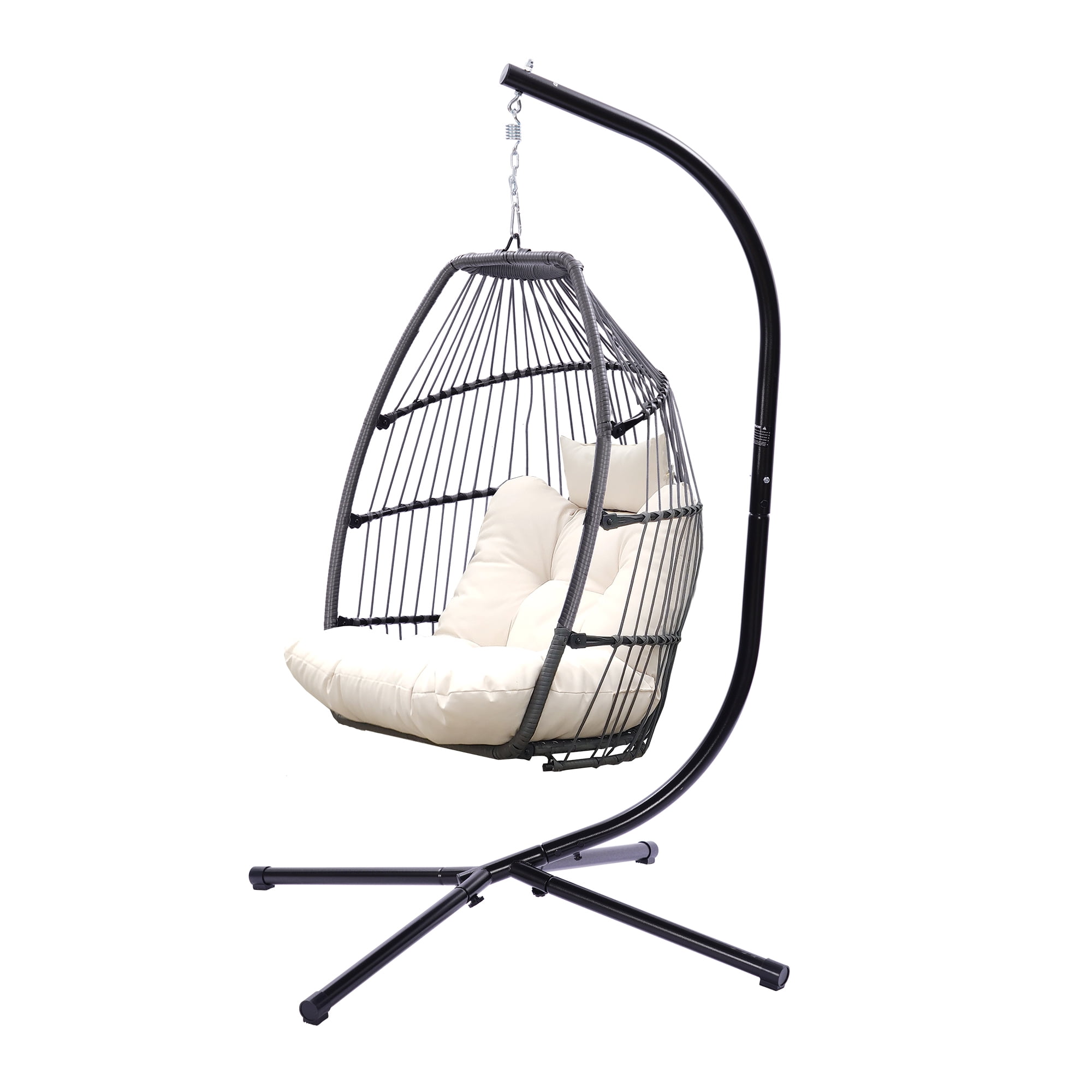 Unique Choice Foldable Wicker Hanging Egg Chair With Stand,Rattan Swing