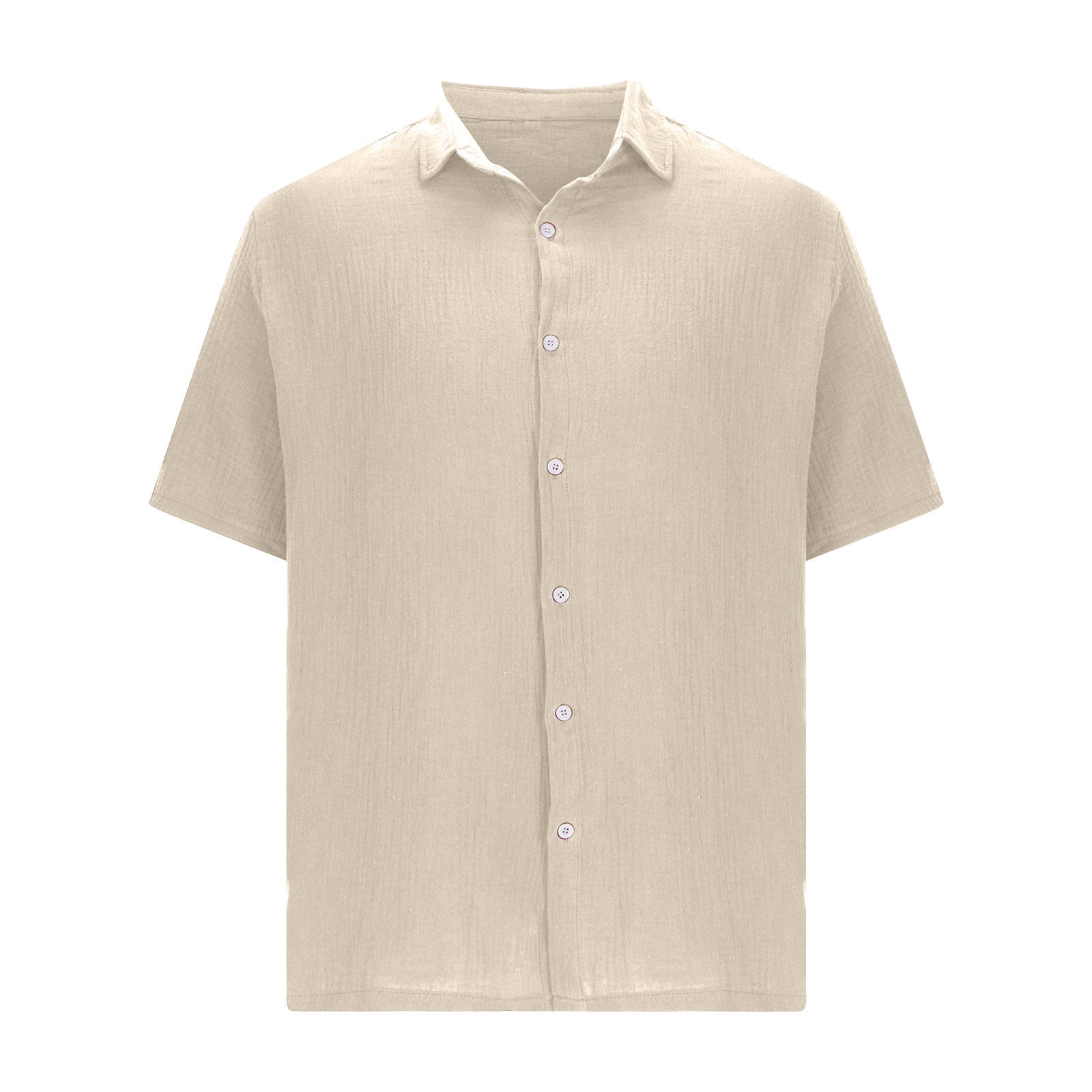 Xixinqiwan No Boundaries Mens Beach Linen Shirts Short Sleeve Button-Up Casual Summer T Shirt Vacation Wedding Tops