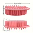 thumbnail image 4 of 2-in-1 shower shampoo brush, shower silicone body scrub, exfoliating body brush, high-quality silicone loofah, scalp massag (Sky Blue), 4 of 7