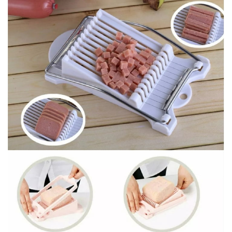 Luncheon Meat Slicer Stainless Steel Durable Luncheon Meat Slicer,Certified  Safety, Slice Meats, Fruit and Soft Cheeses, Egg Slicer, Soft Food Slicer  Sushi Cutter Canned Meat Slicer 