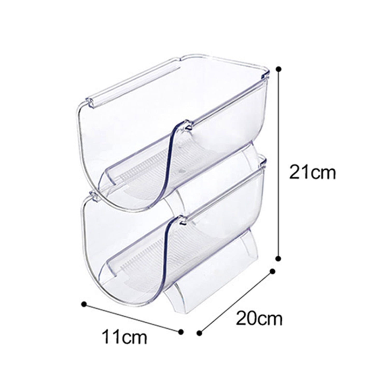 BAGnoREGio 4-Bottle Wine Bottle Organizer Rack, Stackable Plastic Water Holder Storage for Fridge, Cabinet, Countertop.