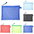 thumbnail image 2 of Clearance Under $4! 5Pcs Hollow Straight Colored Zipper Storage Bag Large Pencil Pouch Pen Pouch, 2 of 5