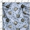 thumbnail image 2 of Soimoi Poly Georgette Fabric Moon & Stars Galaxy Decor Fabric Printed Yard 52 Inch Wide, 2 of 6