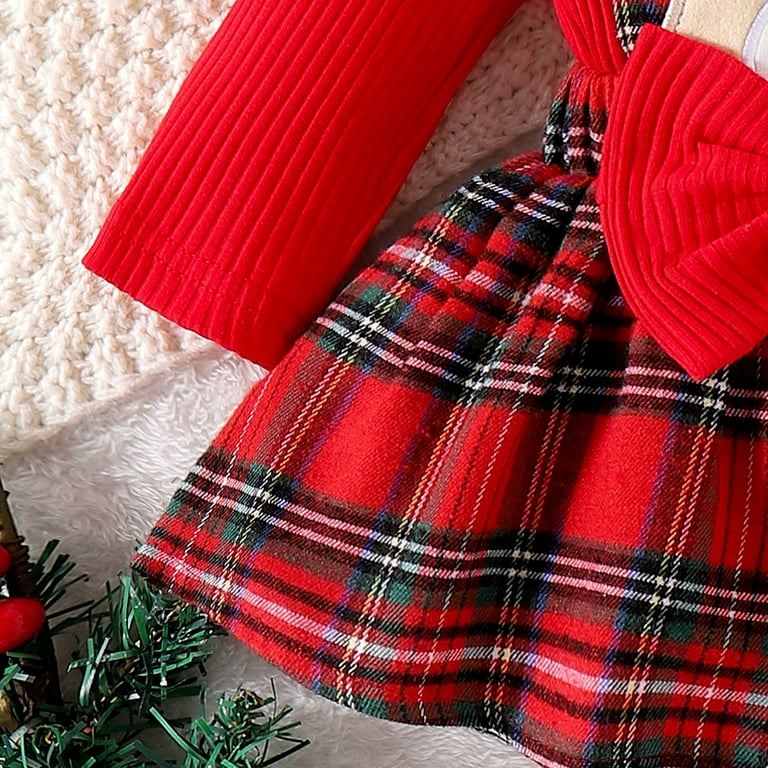 Christmas Outfit Plaid Skirt For Baby Girl Dresses Baby Christmas
