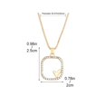 thumbnail image 3 of LILELIS Collier Carré pour Femmes Style Design Chaîne de Clavicule Géométrique en Forme de Cœur Ras-du-Cou avec Cœur Petit Collier Pendentif Médaillon Transparent Collier en Acier Inoxydable Collier Volé Bijoux pour Dames Colliers Médaillon, 3 of 7