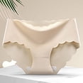 thumbnail image 3 of Panties for Women,Seamless Panties Breathable Everyday Triangle Briefs Soft Mid Rise Comfortable Underwear For All Day Wear,Womens Underwear,Beige,2XL, 3 of 3