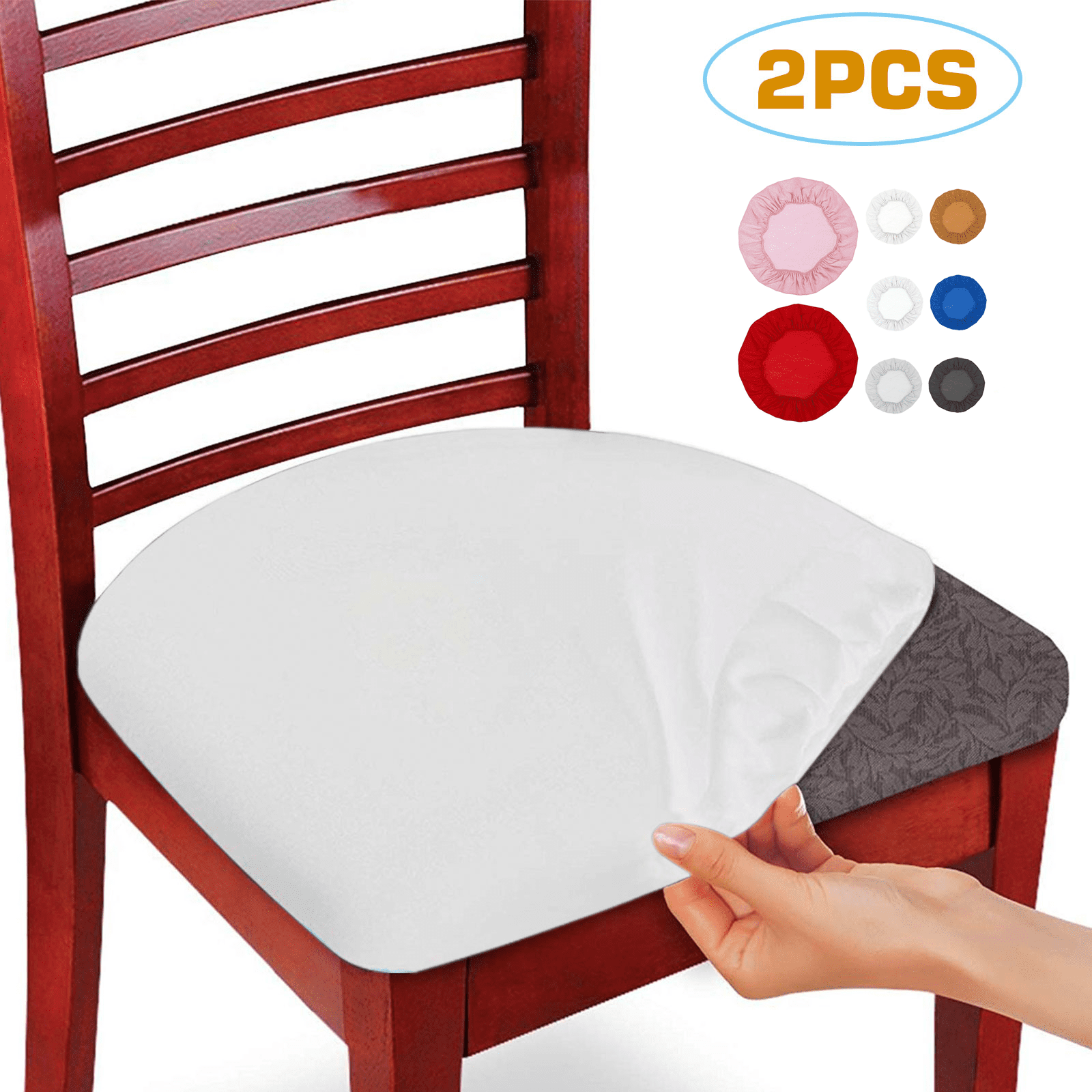 Waterproof Removable Stretch Dining Chair Seat Protector Cover Kitchen Slipcover 