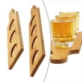 thumbnail image 4 of Bandeja de madera de pequeña capacidad para copas de vino, bandeja de té, bandeja de bar de cerveza, bandeja porosa, 4 of 6