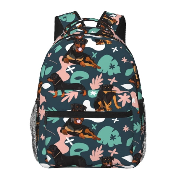 Easygdp Rottweiler Mochila Ergonómica Versátil para Laptop - Múltiples Bolsillos, Correas Ajustables, Unisex para Escuela, Viajes y Actividades al Aire Libre-One Size