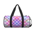 thumbnail image 2 of ZICANCN Plaid Texture Design Unisex Travel Duffle Bag - Sports Tote Gym Bag Airplane Weekenders Bags for Women Men, 2 of 8