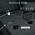 thumbnail image 4 of Korser 3-Seater Recling Couch with Cup Holders and Recessed Power Strip Recliner Loveseat with Console Recliner Sofa with Pull-Down Table,Black, 4 of 7