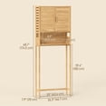 thumbnail image 3 of HOMCOM Over the Toilet Cabinet with Adjustable Shelf, Natural Wood Finish, 3 of 10