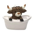 thumbnail image 4 of Lindo juego de figuras de vaca | Decoración de resina de 3 piezas para el hogar, escritorio o regalo | Estilos de bufandas para leer y bañarse | Adorables adornos de animales para sala de estar,, 4 of 9