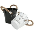 thumbnail image 3 of Iron Bucket for Storage with Handle in Assorted Colors 2 Pcs Portable Retro Style Home Decor, 3 of 8