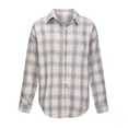 thumbnail image 7 of IROINNID Women's Shacket Jacket Long Sleeve Plaid Turndown Lapel Outwear, Comfy Ladies Woolen Plaid Single-Breasted Autumn and Winter Brushed Woolen Thick Jacket, 7 of 7