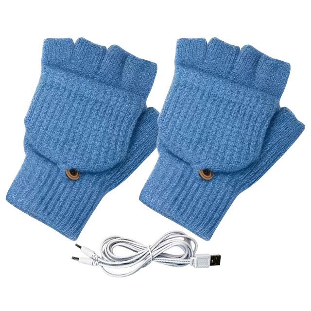 Guantes Ciclismo Invierno Punto Con Calefacción USB Antideslizantes Gruesos para Hombres Y Mujeres