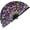 Mushroom 2, variant on Large Folding Hand  Fan,Popping Fan for Line Dancing,Decorative Folding Hand Fan for  Festivals,Carnival,Rainbow Outfits,Disco,Neon, Glow Party Decorations Supplies. (Bling Round)