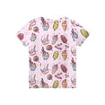 thumbnail image 4 of CCRFTGI Cute Tops for Kids Girls 10-12 Summer Short Sleeve Food Graphic Tee Tops Trendy Loose Comdy Clothes for Teen Girls Crew Neck Shirts Pink 2-3 Years, 4 of 4