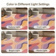 thumbnail image 7 of ODIKA 4'x6' Warm Pastel Tones Marble Abstraction Washable Area Rug Contemporary Fluid Design with Curves for Dorm Room, Small Living Stain Resistant Low Profile, Easy Care, 7 of 7