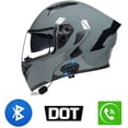 thumbnail image 2 of Casco modular Bluetooth para motocicleta, cara completa abatible aprobada por DOT, 2 of 7
