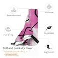 thumbnail image 3 of YFYANG Adult Microfiber Portable Travel Towel, Pink Wall Graffiti Quick Dry Towel with Hiking Buckle PVC Pouch, 16" x 31.5", 3 of 6