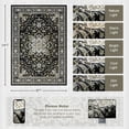 thumbnail image 2 of 8x10 Area Rugs for Living Room: Washable Rug Soft Vintage Boho Medallion Carpet Indoor Non-Slip Stain Resistant Large Carpets for Bedroom Dining Room Farmhouse Nursery Home Office Black Gold, 2 of 18