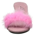 thumbnail image 2 of 305- Sasha,  3" Heel Maribou Slipper, 2 of 8