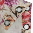 thumbnail image 4 of Ambesonne Floral Grommet Curtain, Retro Flowers Wild Botany, 50"x120", Peach Fuchsia and Dark Coral, 4 of 5