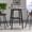 Grey+Black, variant on Faux Live Edge Bar Table with Hairpin Legs, Narrow 58-Inch Dining Table for Small Spaces, Natural Fir Veneer