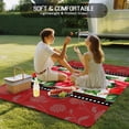 thumbnail image 4 of Red Poinsettia Christmas Outdoor Rug for Patio/Deck/Porch, Non-Slip Large Area Rug 6 x 9 Ft, Xmas Floral Winter Botanical Indoor Outdoor Rugs Washable Area Rugs, Reversible Camping Rug Carpet Runner, 4 of 8