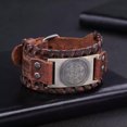 thumbnail image 3 of RSAMD Vintage Amulet Gothic The Sigil of Archangel Uriel key of Solomon Charm Bracelet-brown leather, antique bronze, 3 of 9